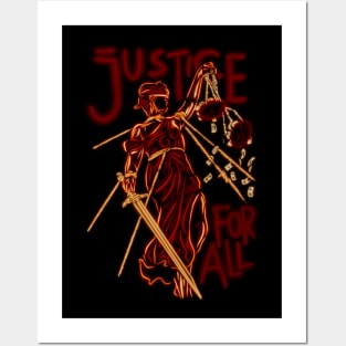 Justice for all Posters and Art